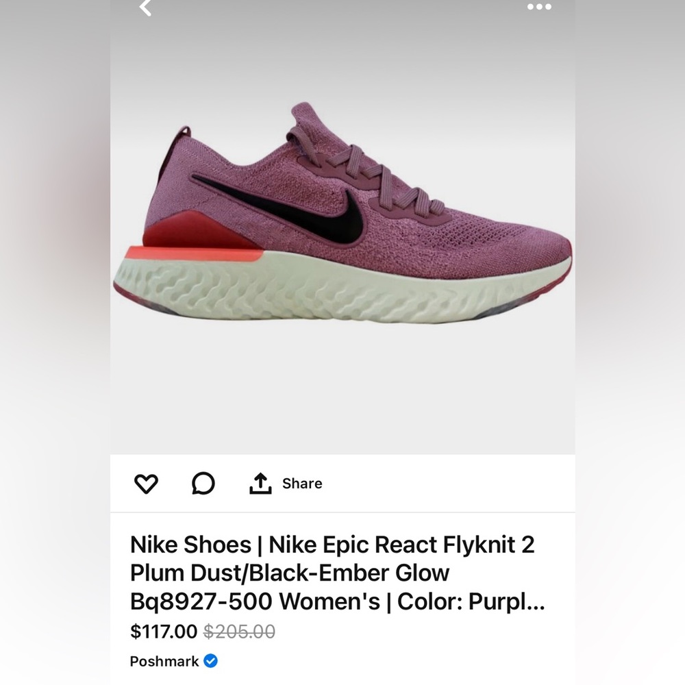 Nike Epic 2 Flyknit 2 running shoes. Used - phots depicting the wear